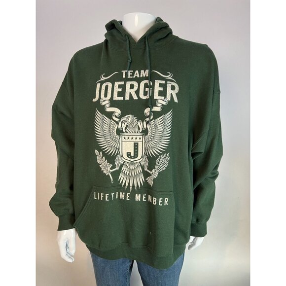 Team Joerger Lifetime Member Green Hoodie Gildan Heavy Blend Size XL - Picture 13 of 16